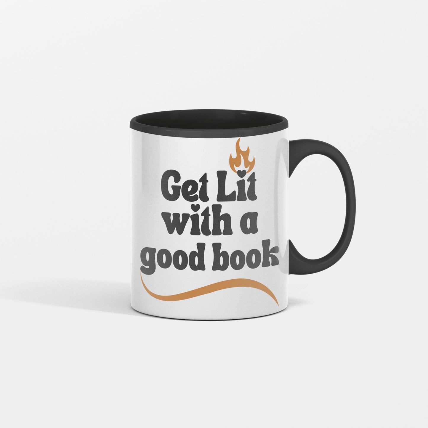 Get Lit with a Good Book Ceramic Mug - Ideal gift for book clubs, avid readers, book lovers - free shipping to USA