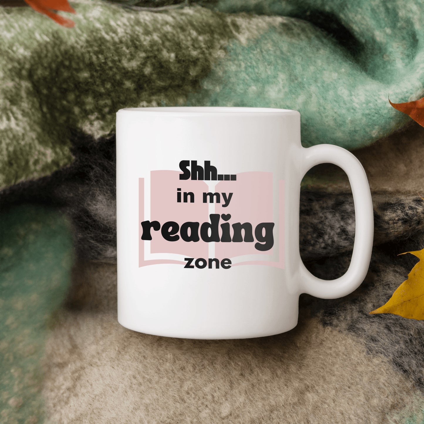 Shh..in my reading zone ceramic coffee mug - Great gift for reader - free shipping to USA