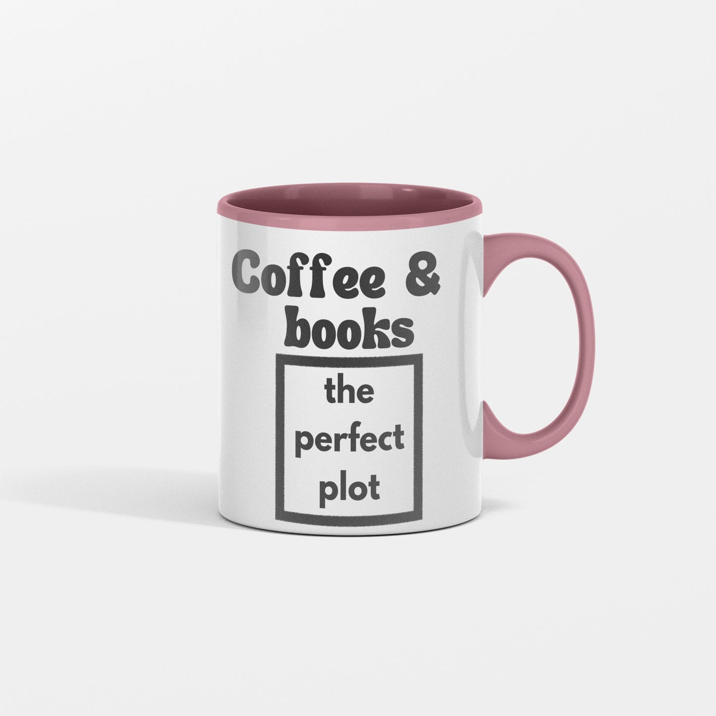 The Perfect Plot: Coffee and Books Ceramic Mug - Celebrate Your Love for Literature and Caffeine with This Whimsical Cup - free shipping to USA