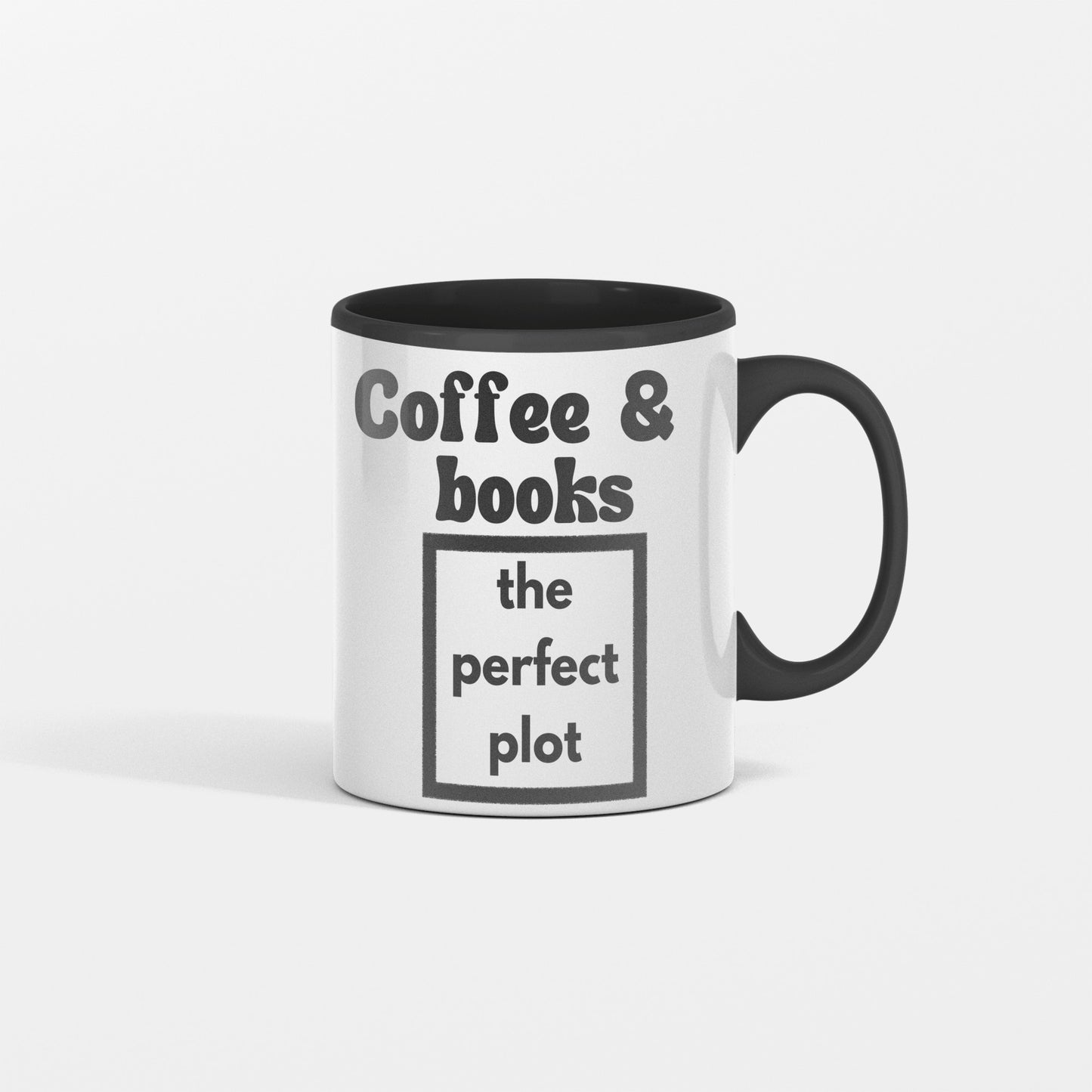 The Perfect Plot: Coffee and Books Ceramic Mug - Celebrate Your Love for Literature and Caffeine with This Whimsical Cup - free shipping to USA