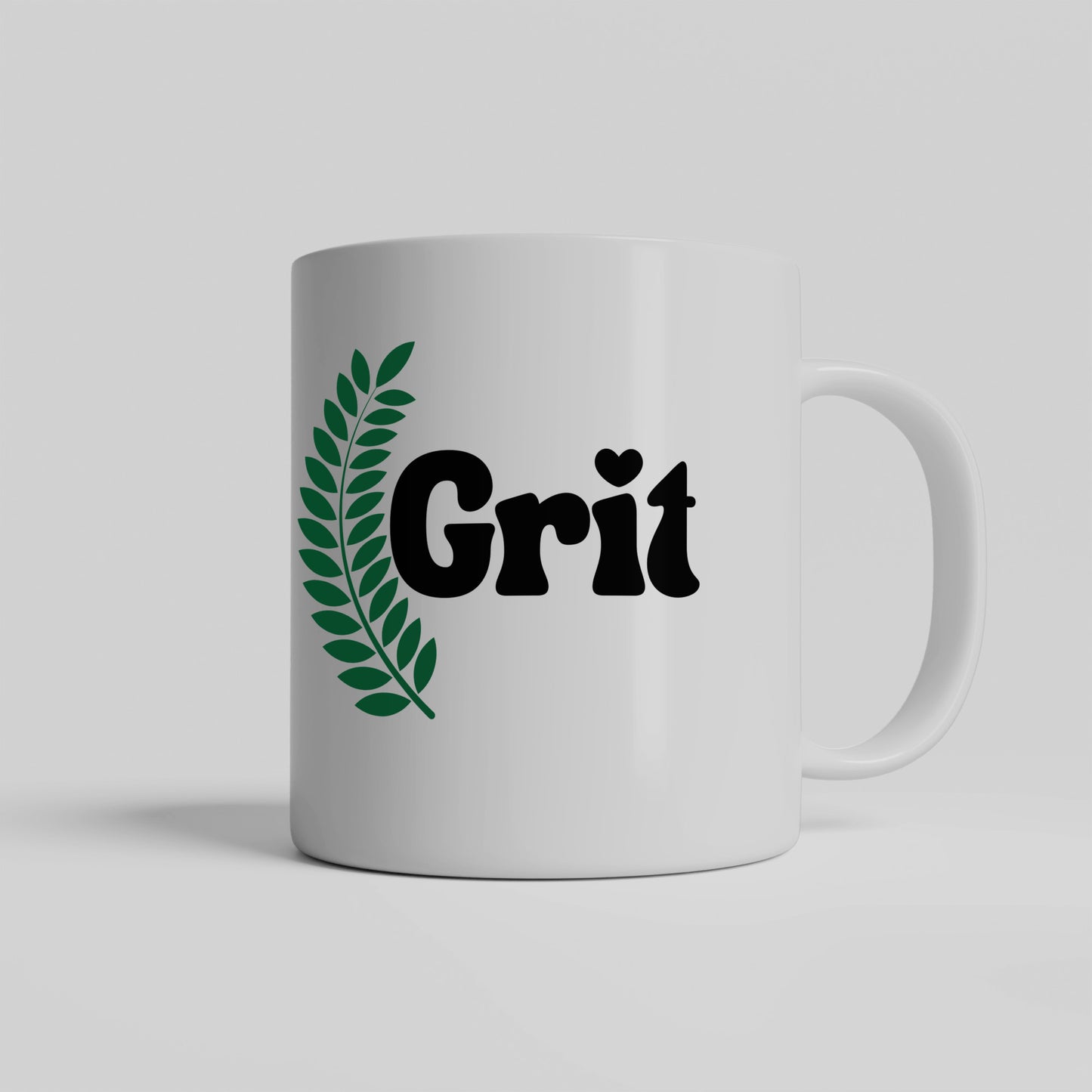 Grit ceramic coffee mug - Celebrate strength of spirit.  Great for graduations, teams, clubs, get well soon, recovery milestones, life transitions - free shipping to USA