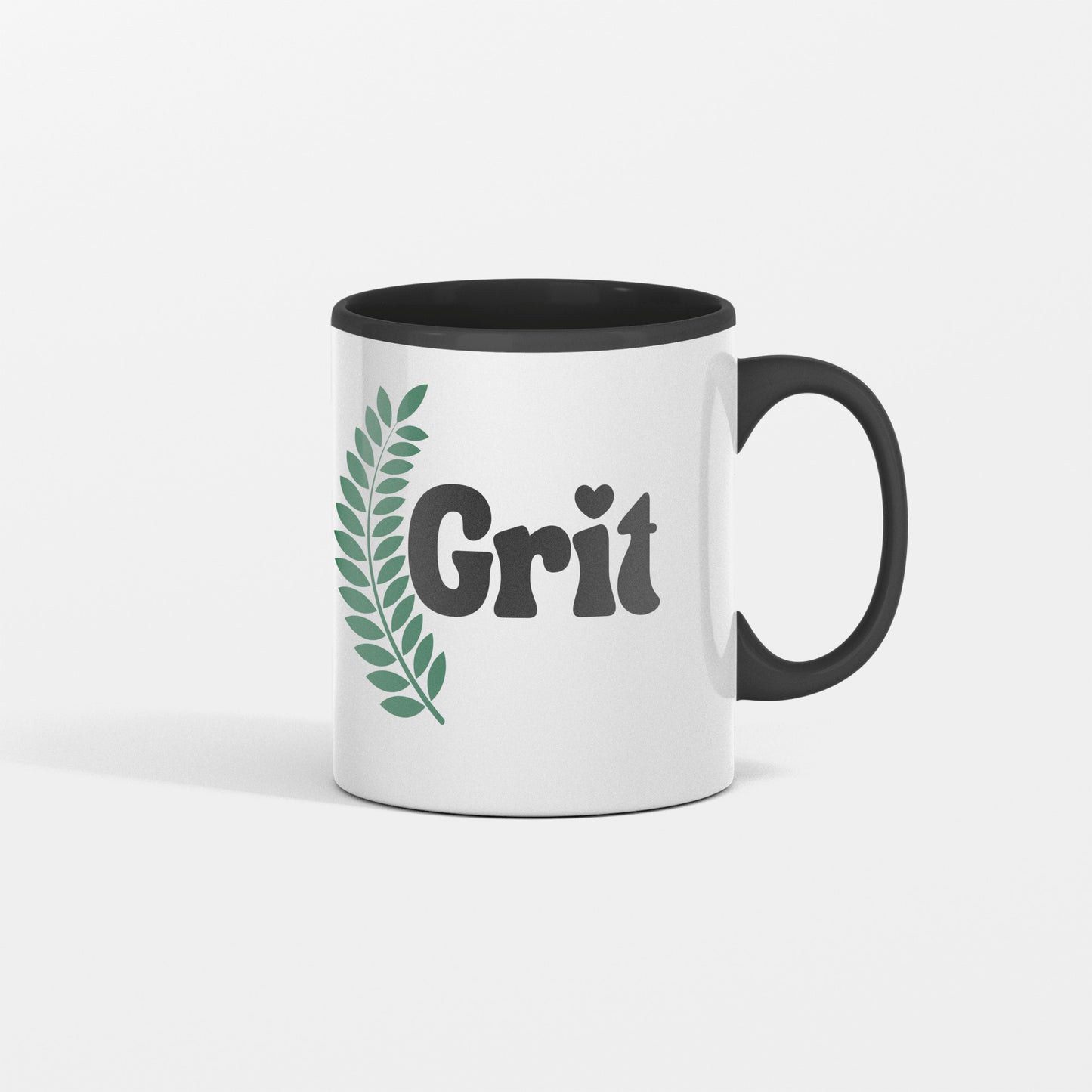 Grit ceramic coffee mug - Celebrate strength of spirit.  Great for graduations, teams, clubs, get well soon, recovery milestones, life transitions - free shipping to USA