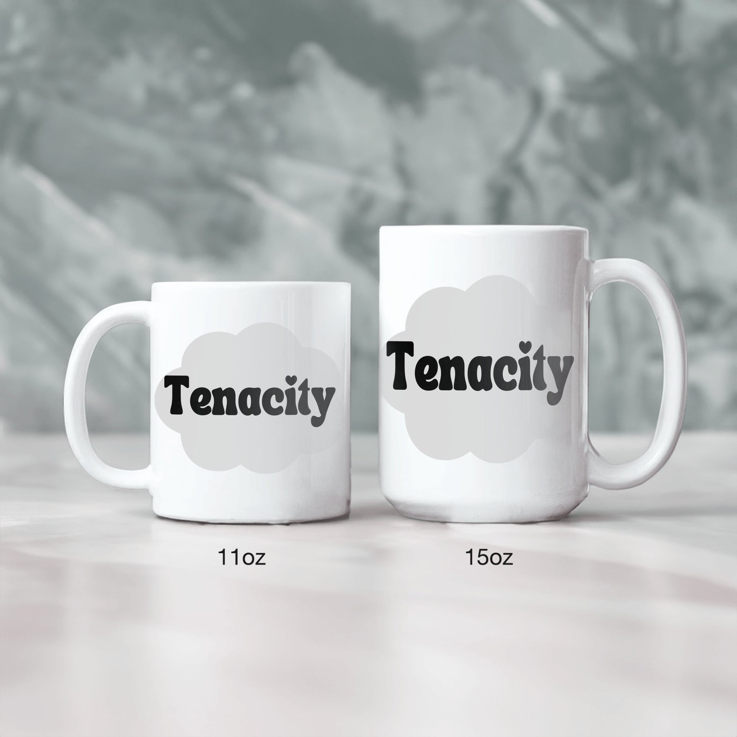 Tenacity ceramic coffee mug - Your favorite 'keep going' mug - Great gift for teams, personal growth, birthdays - free shipping to USA