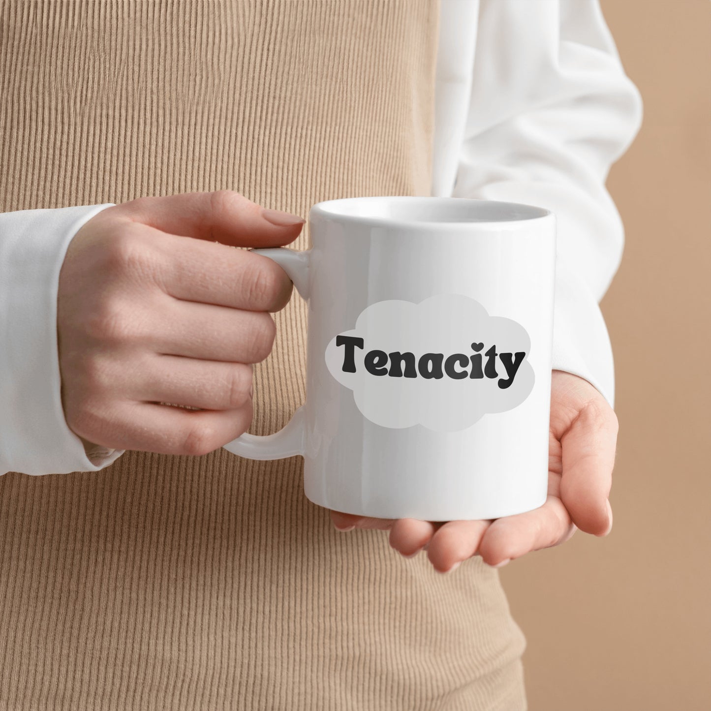 Tenacity ceramic coffee mug - Your favorite 'keep going' mug - Great gift for teams, personal growth, birthdays - free shipping to USA