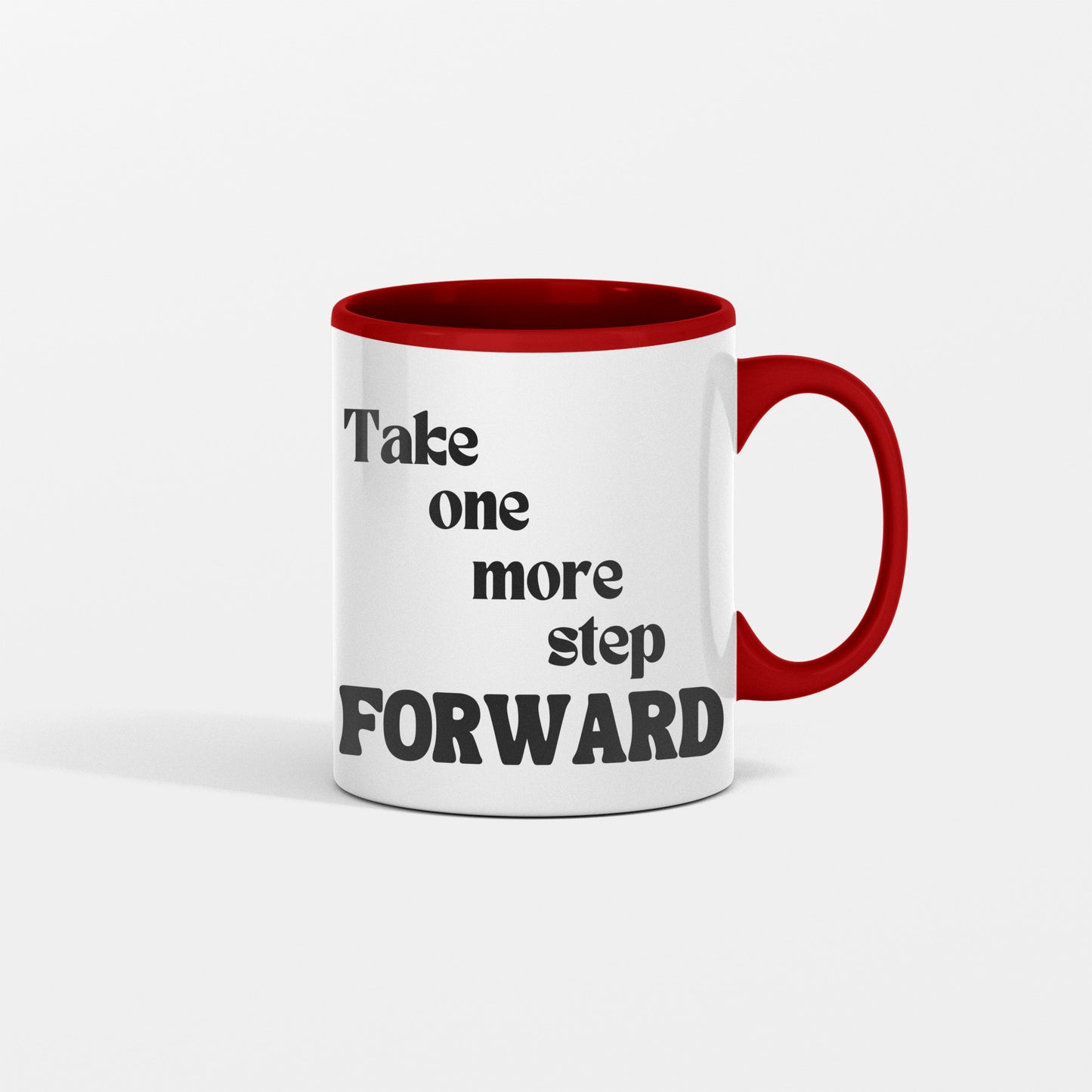 Spread encouragement - One more step forward ceramic coffee mug - Great gift for students, friends, family, birthdays, entrepreneurs - free shipping to USA