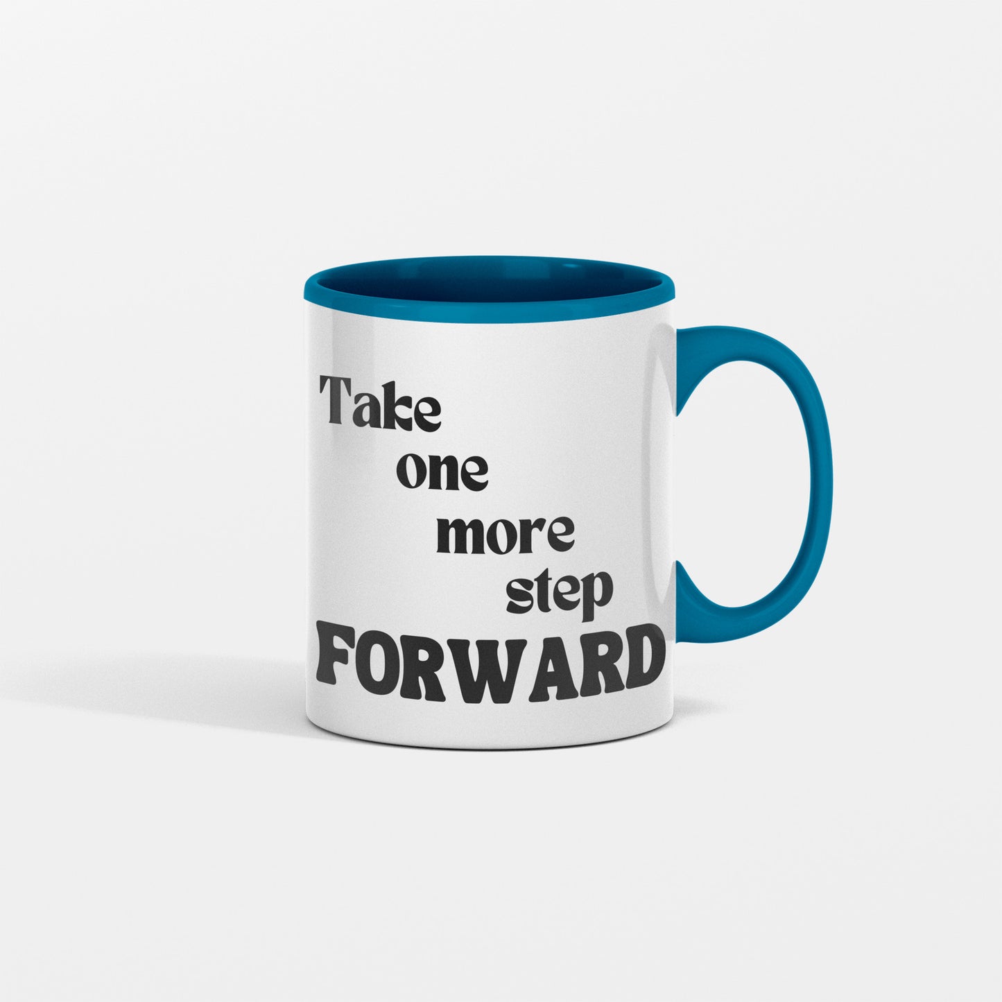 Spread encouragement - One more step forward ceramic coffee mug - Great gift for students, friends, family, birthdays, entrepreneurs - free shipping to USA