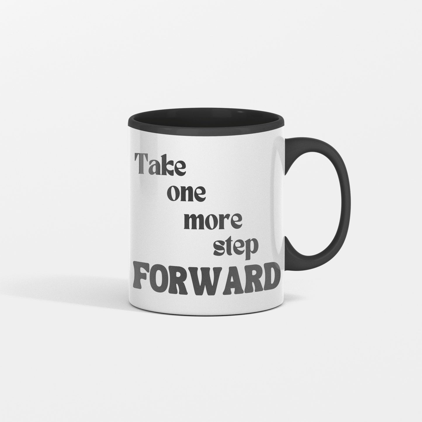 Spread encouragement - One more step forward ceramic coffee mug - Great gift for students, friends, family, birthdays, entrepreneurs - free shipping to USA