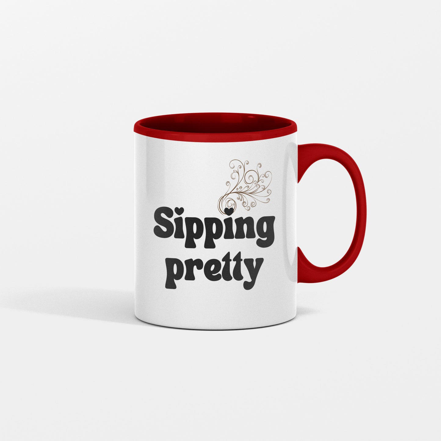 Fashionable sip experience - Sipping Pretty ceramic coffee mug - Great gift for friends and colleagues - free shipping to USA