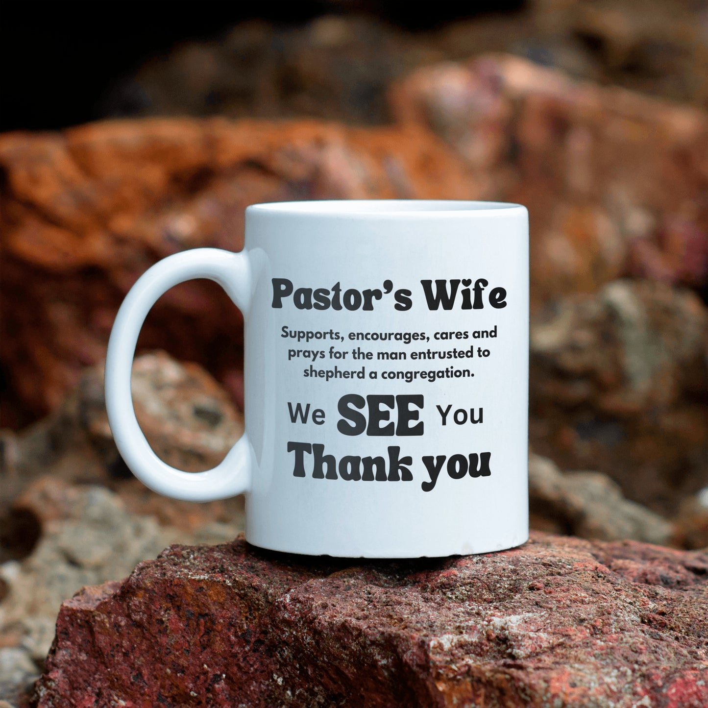 Delightful Pastor's wife appreciation ceramic coffee mug - Great gift for Pastor's wife for any occasion - Free shipping to USA