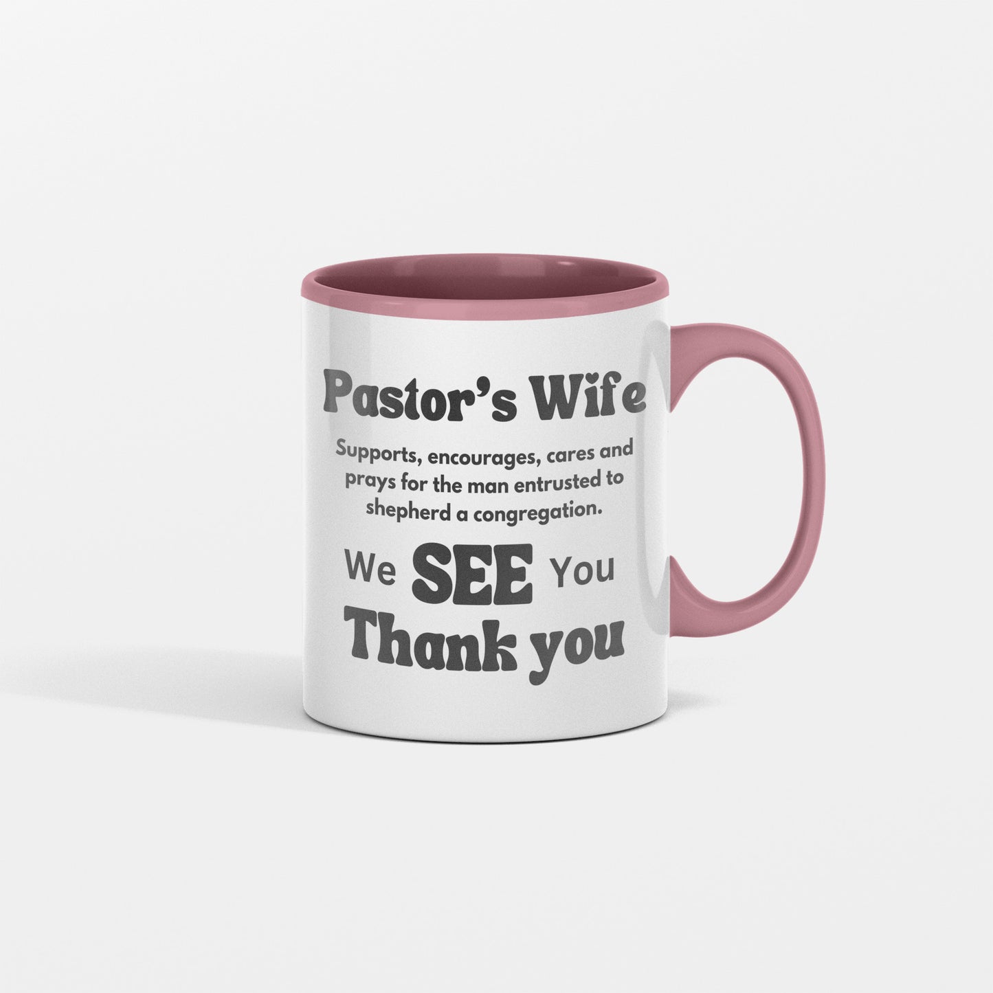 Delightful Pastor's wife appreciation ceramic coffee mug - Great gift for Pastor's wife for any occasion - Free shipping to USA