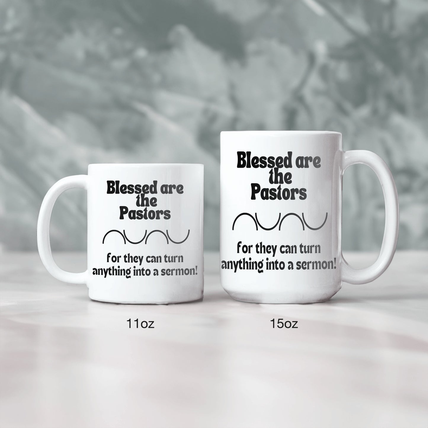 Pastors and sermons humor ceramic coffee mug| Blessed are the Pastors| Fun gift for any occasion for a Pastor - free shipping to USA