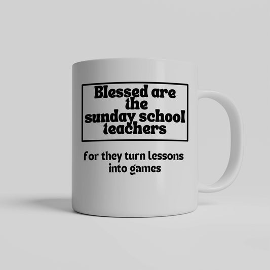 Blessed Sunday school teacher ceramic coffee mug - Sunday school teacher gift for all occasions - free shipping to USA