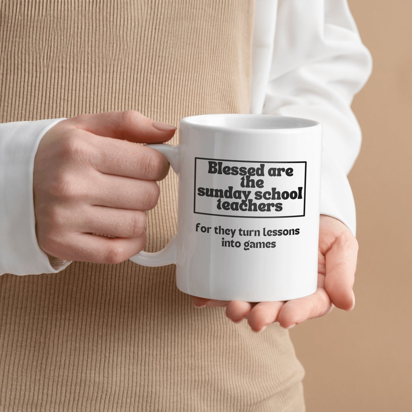 Blessed Sunday school teacher ceramic coffee mug - Sunday school teacher gift for all occasions - free shipping to USA