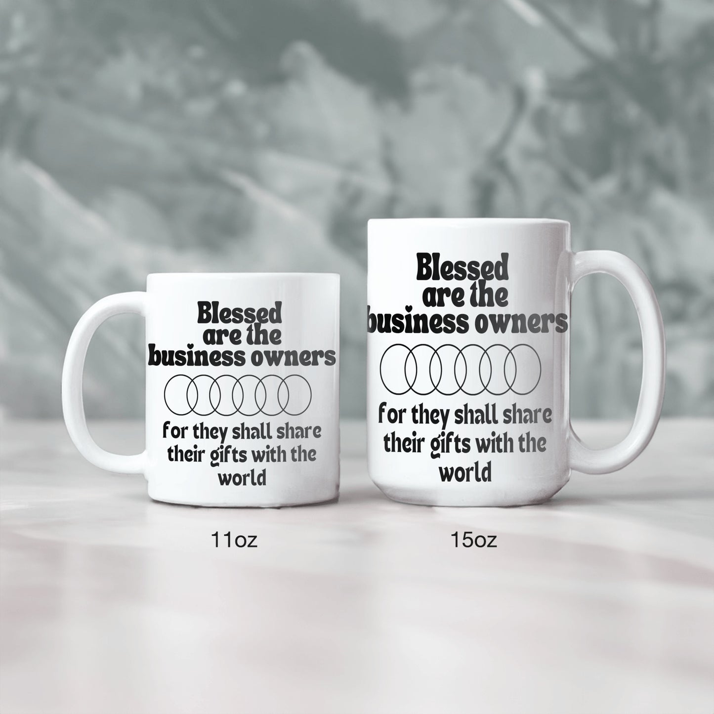 Blessed business owners ceramic coffee mug - Great gift for business owners for all occasions or to encourage a new business - free shipping to USA