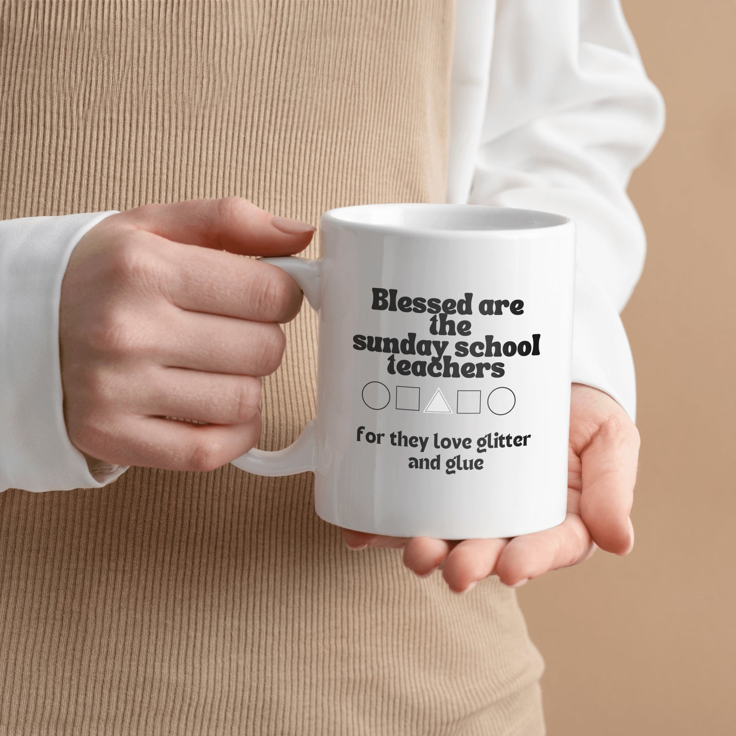 Crafty sunday school teacher ceramic coffee mug - Sunday school teacher gift for all occasions - free shipping to USA