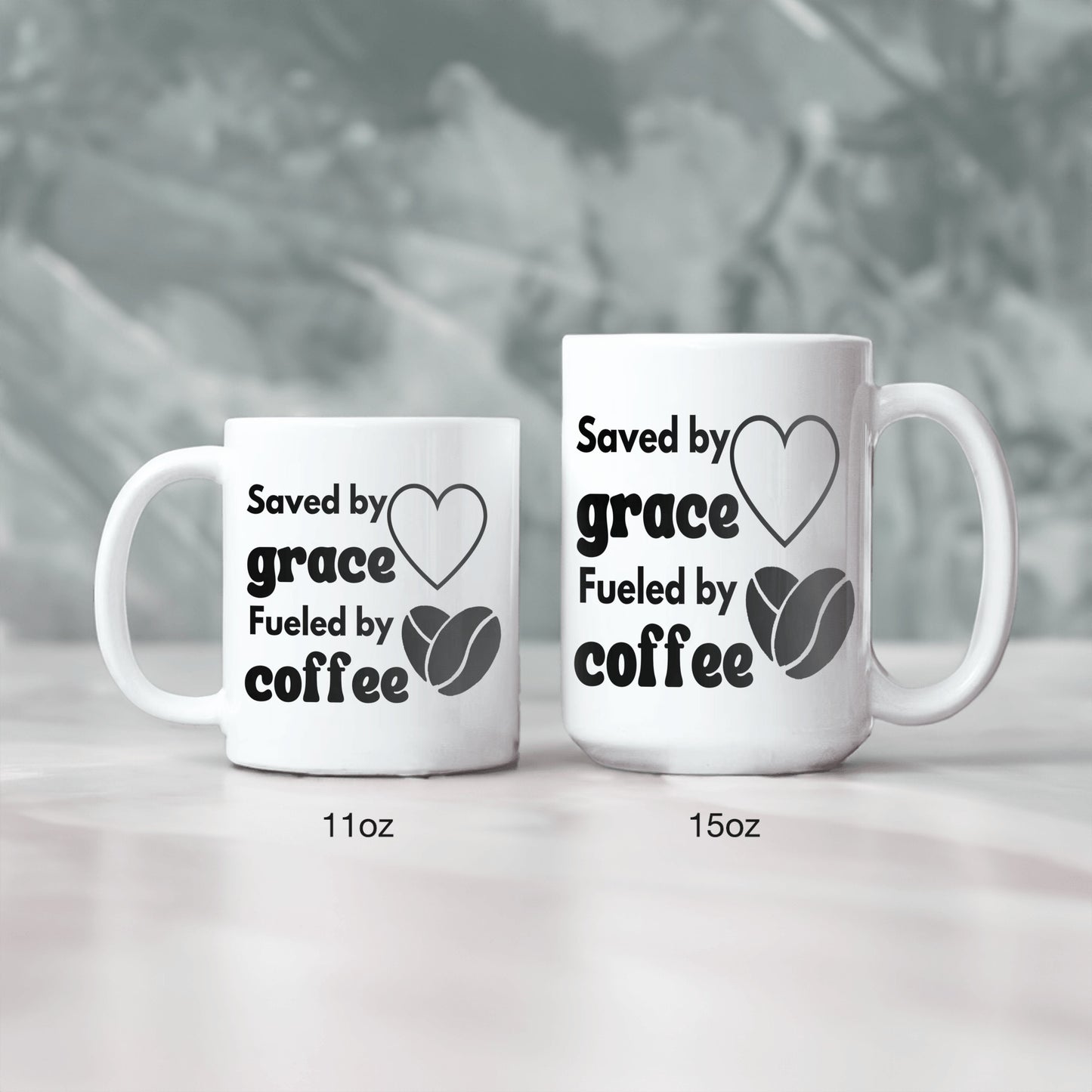 Saved by grace, fueled by coffee ceramic coffee mug - Great gift for all occasions - free shipping to USA