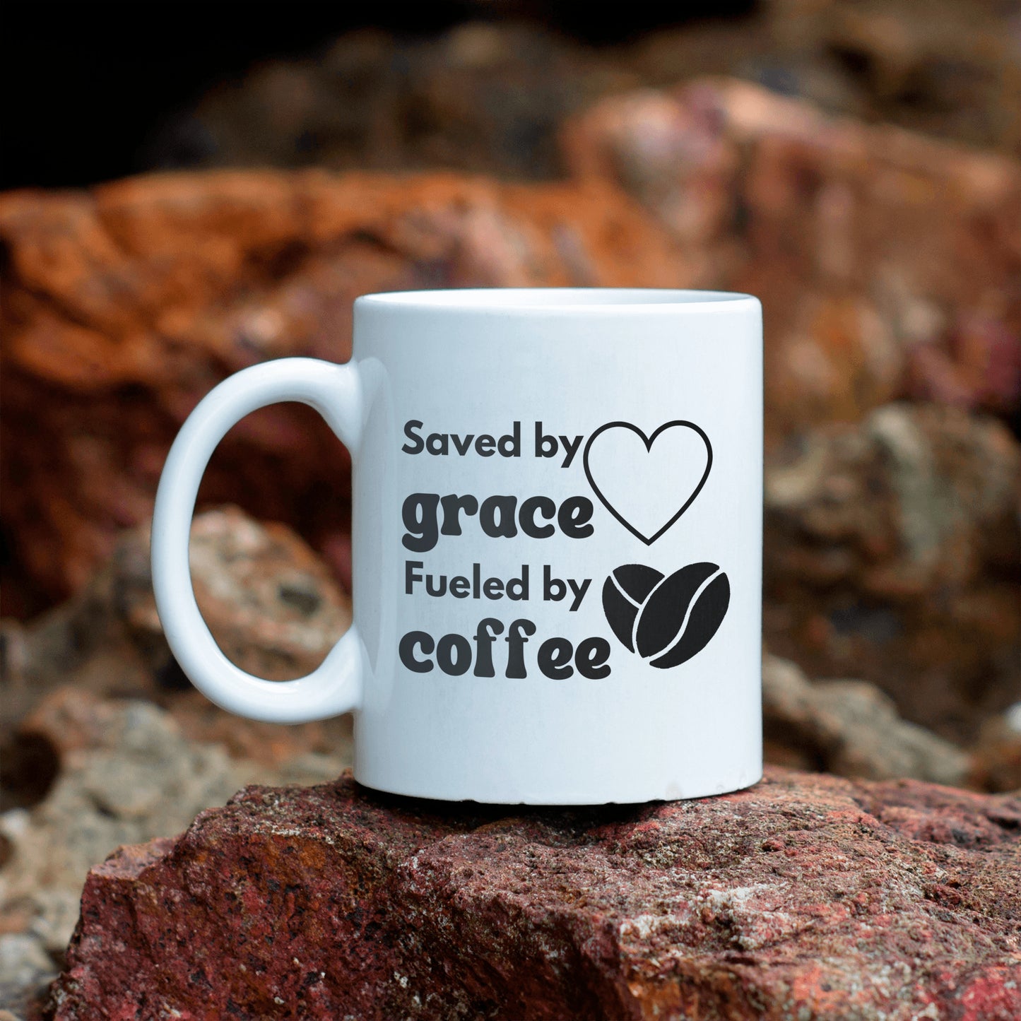 Saved by grace, fueled by coffee ceramic coffee mug - Great gift for all occasions - free shipping to USA