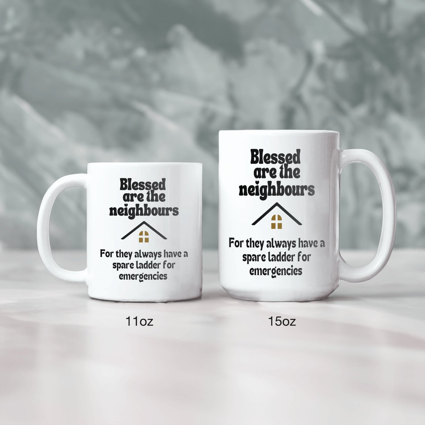 Great neighbour message| Blessed are the neighbours ceramic coffee mug| Funny neighbour quote| Thank you gift for neighbour - free shipping to USA