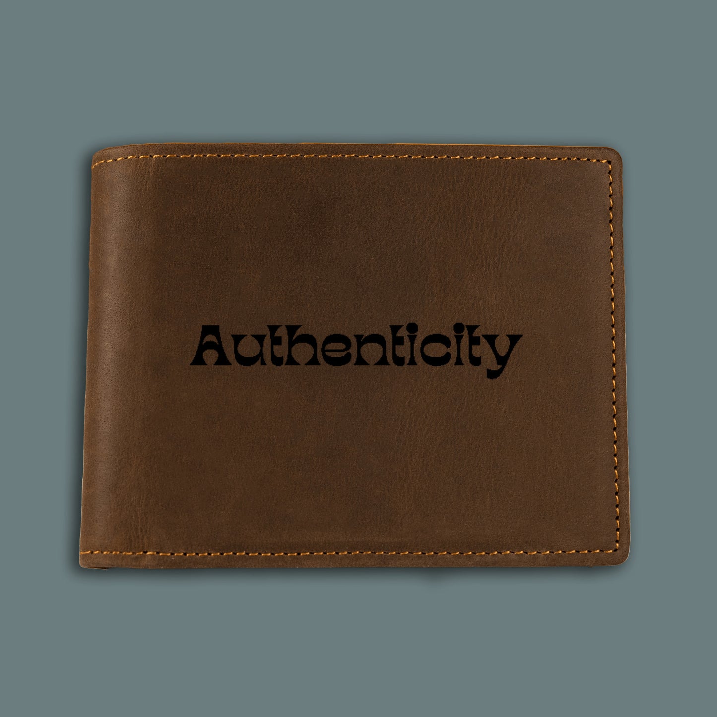 Authenticity Genuine Leather Wallet| Great gift idea for Men| Timeless elegance gift| Custom engraving for personal touch| - free shipping to USA