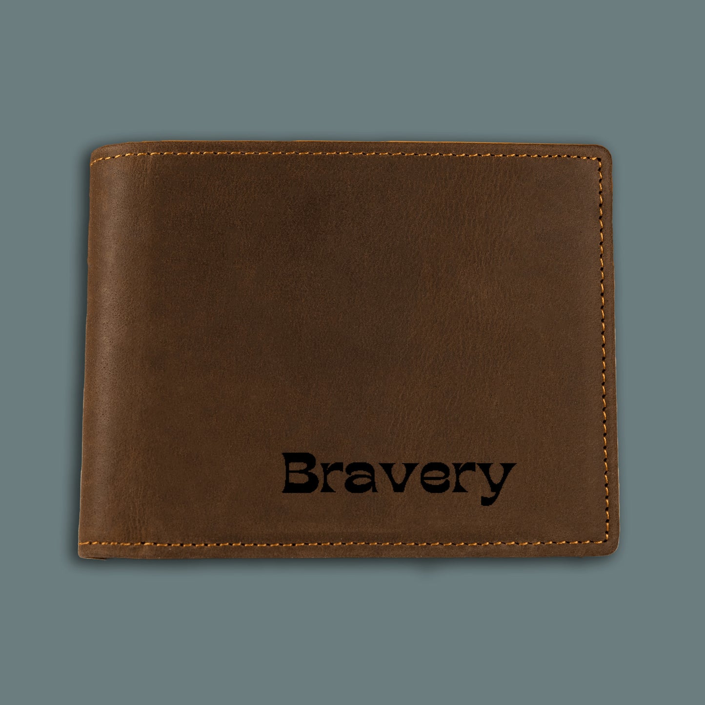 Timeless Elegance Wallet| Bravery Genuine Leather wallet| Great gift for men| Custom wallet for men - free shipping to USA