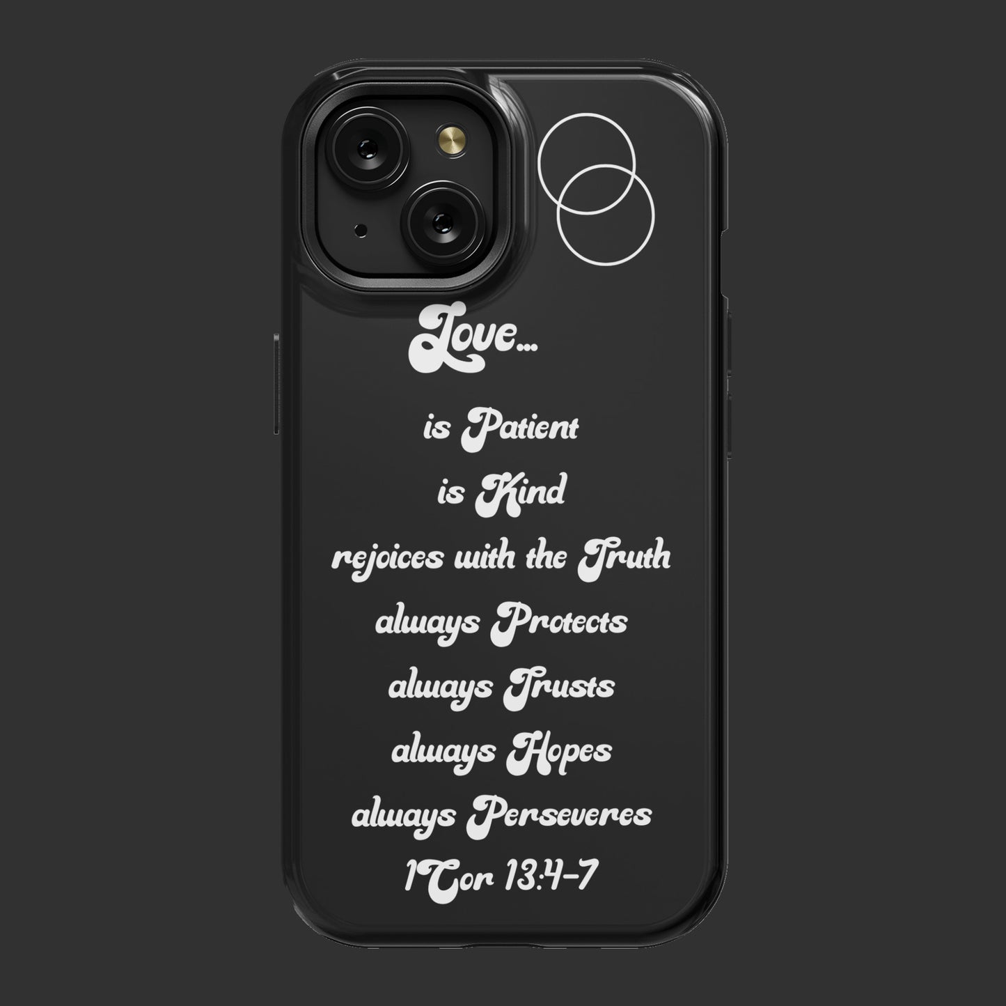 Give the gift of love - Custom Black iphone 15 Magsafe case - Love is- Great gift idea for Valentine, Significant other, Bridal Shower, engagement, wedding - free shipping to USA