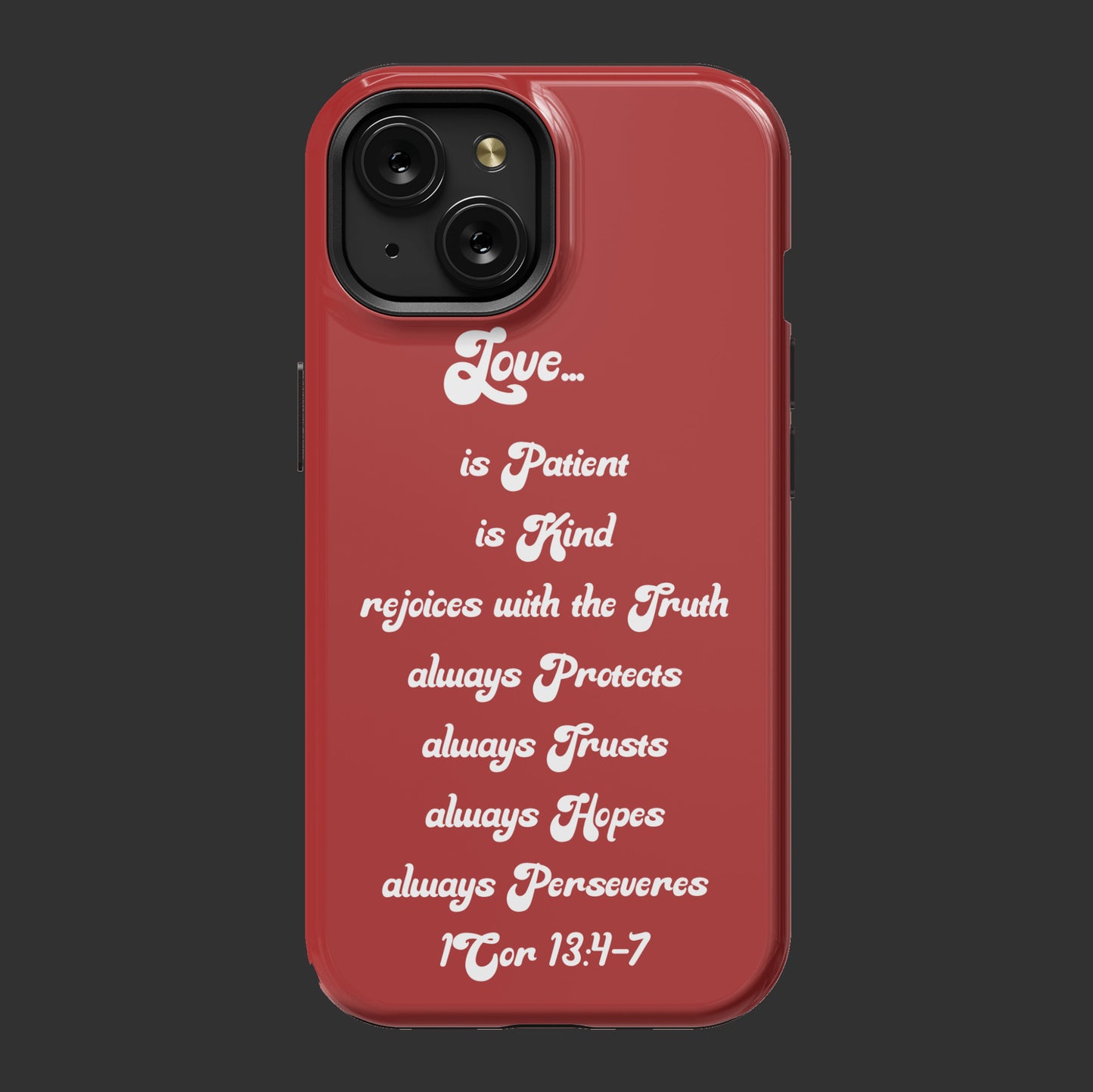 2025 - Give the gift of love - Custom Red iPhone 15 Magsafe case - Love is- Great gift idea for Valentine, Significant other, Bridal Shower, engagement, wedding - free shipping to USA