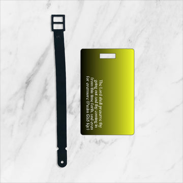 Golden glow custom plastic luggage tag - Bold color, bold statement