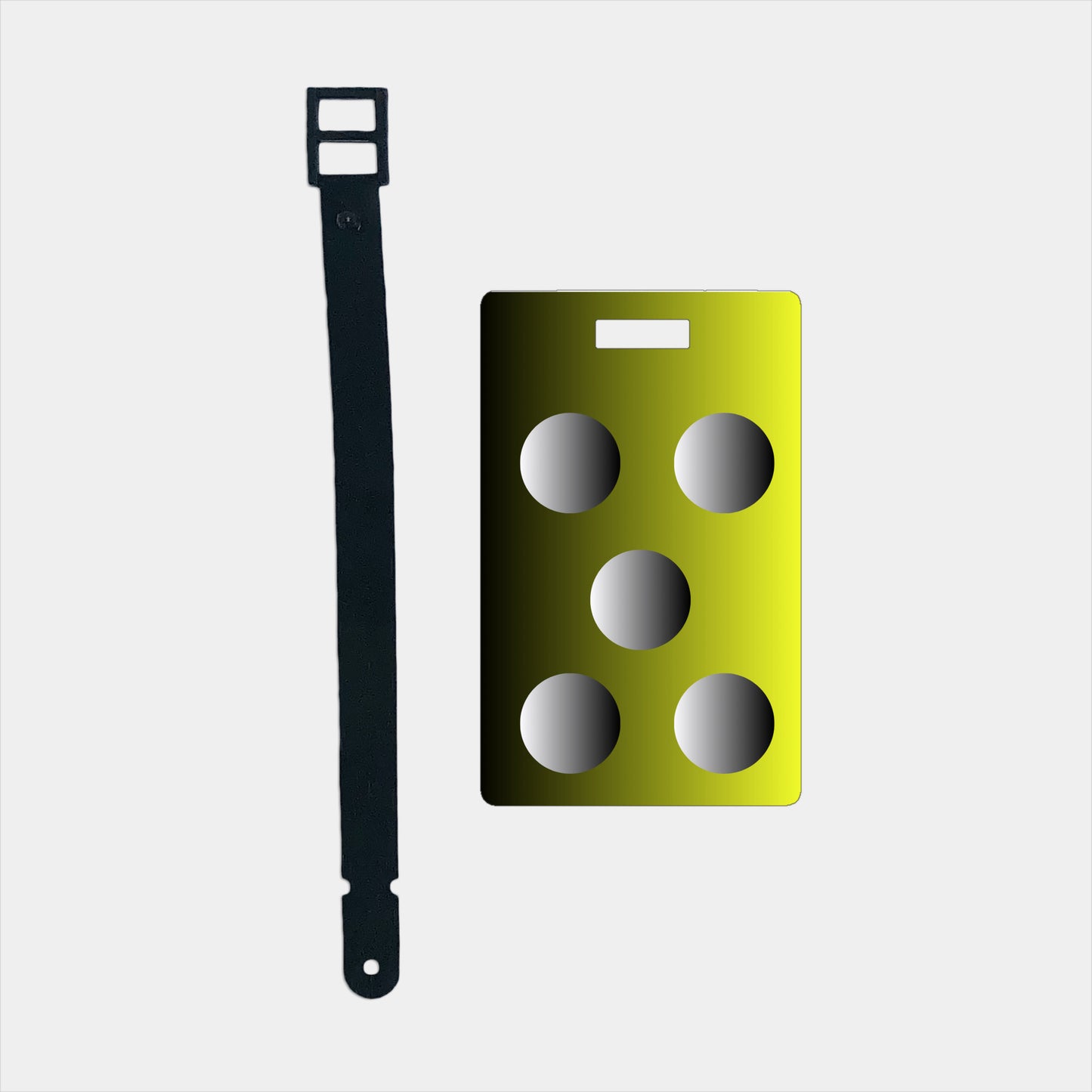 Dazzling duo ombre yellow with polka dots custom plastic luggage tag - Bold design, make your luggage unforgettable - Let the journey begin - free shipping to USA