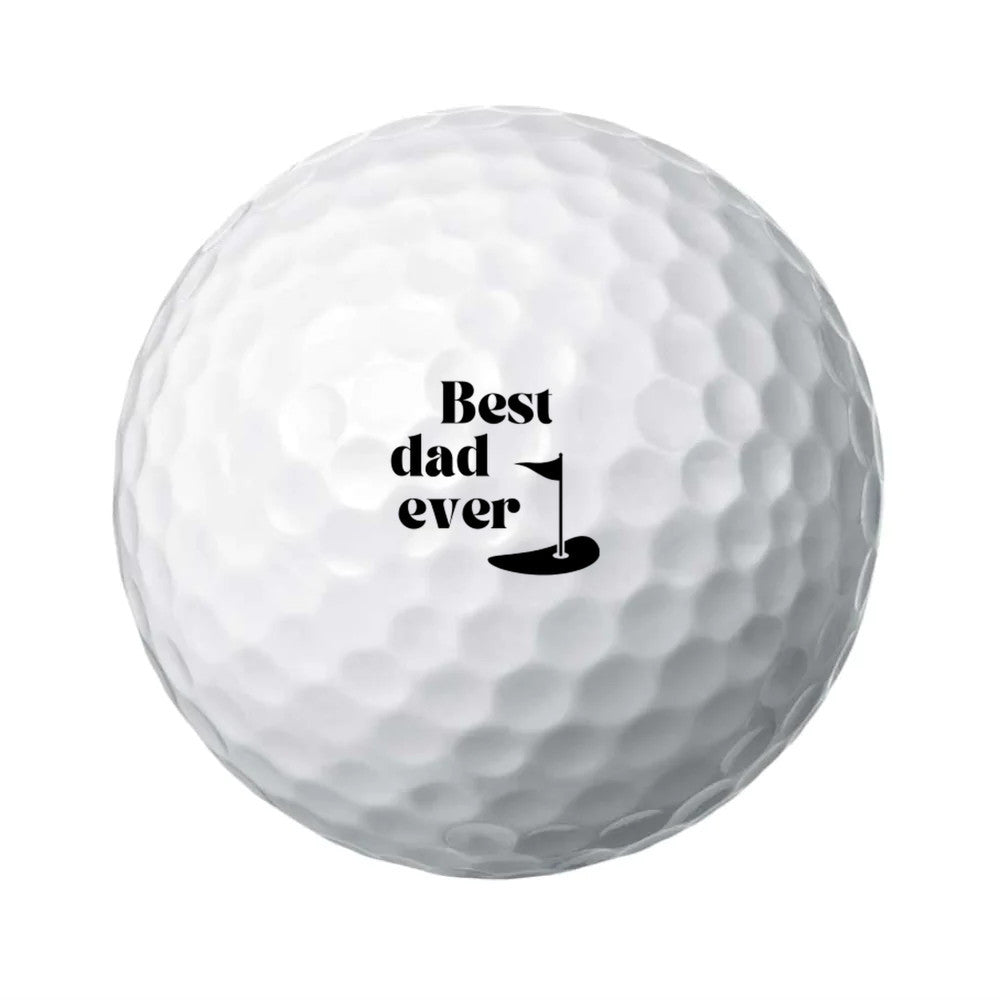 Dad's tee-rific golf ball set - Customized best dad ever set of 6 balls - Great gift for dad - free shipping to USA