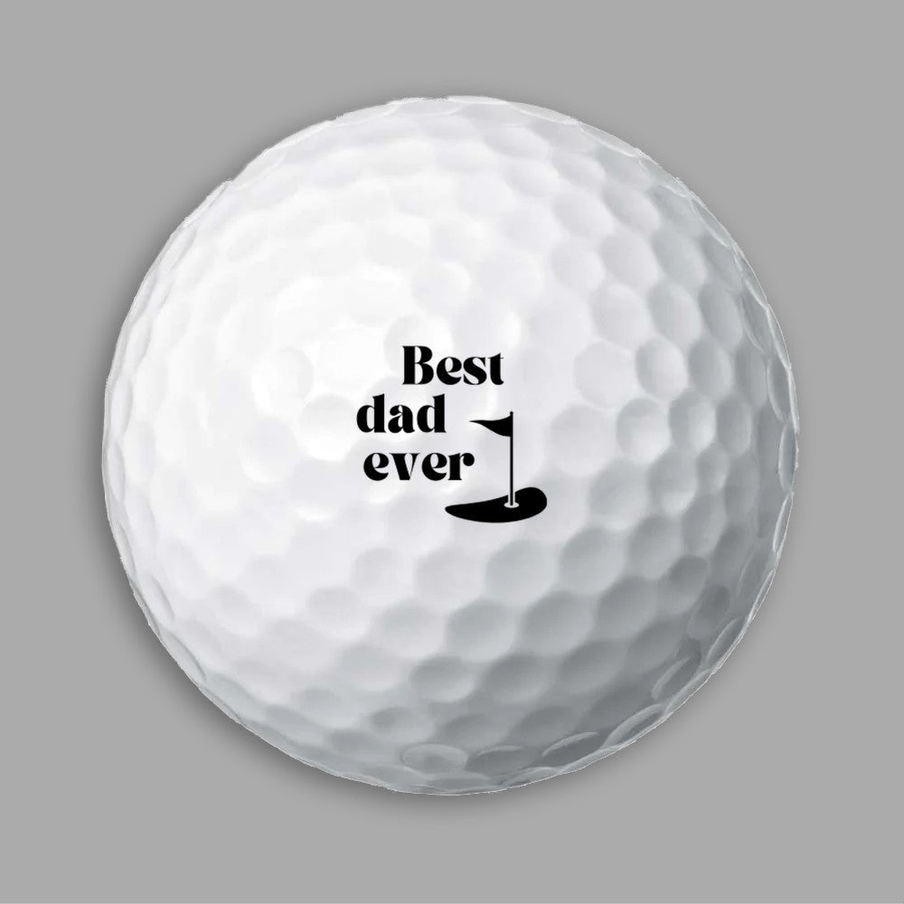 Dad's tee-rific golf ball set - Customized best dad ever set of 6 balls - Great gift for dad - free shipping to USA