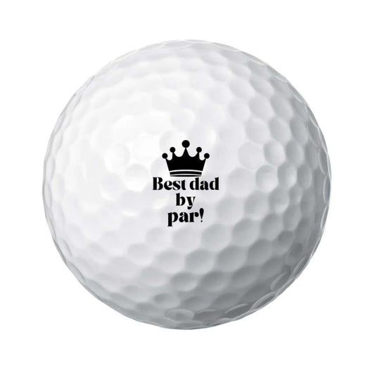 Dad's par-fect golf ball set - Customized best dad by par set of 6 balls - Great gift for dad - free shipping to USA