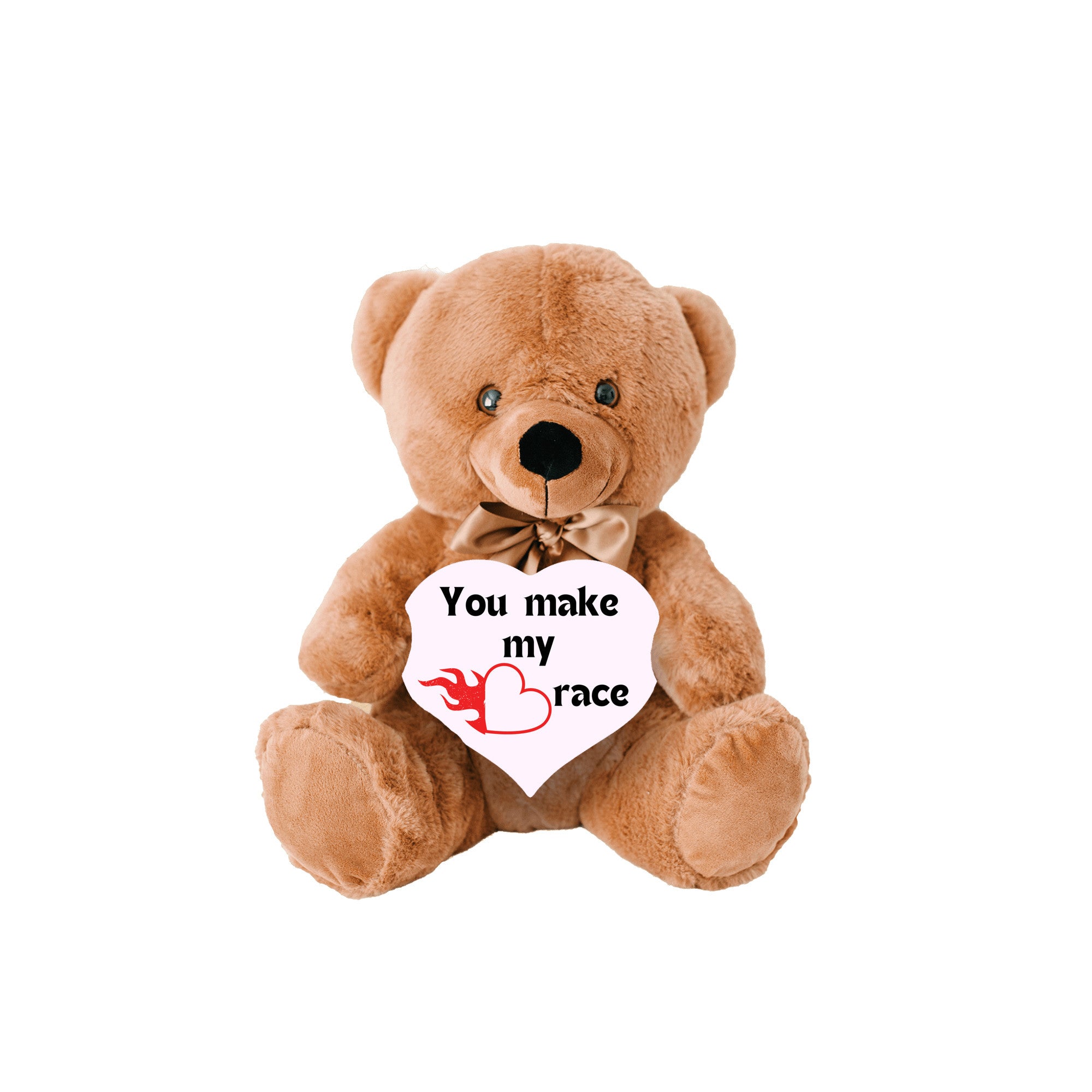Heart Racer Plush Teddy Bear| Cuddle goals| Couples bear| You make my heart race| Bae's favorite snuggle buddy