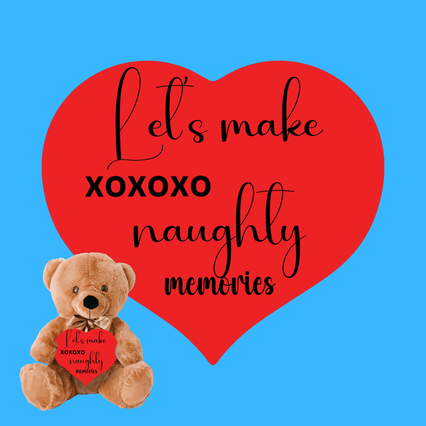 Naughty Memories Teddy Bear | Couples Teddy Bear| - free shipping to USA