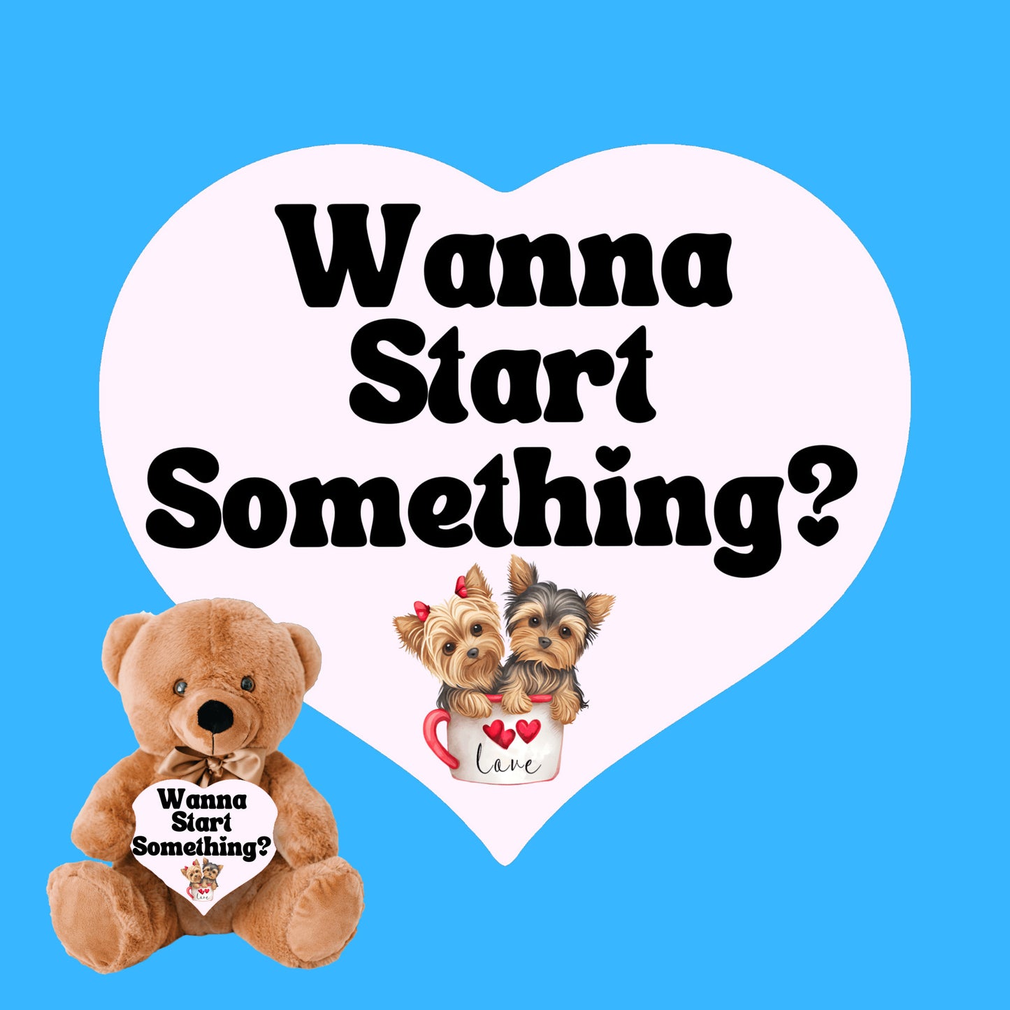 Spark of Romance Plush Teddy Bear| Wanna Start something?| Gift idea for new relationships - free shipping to USA