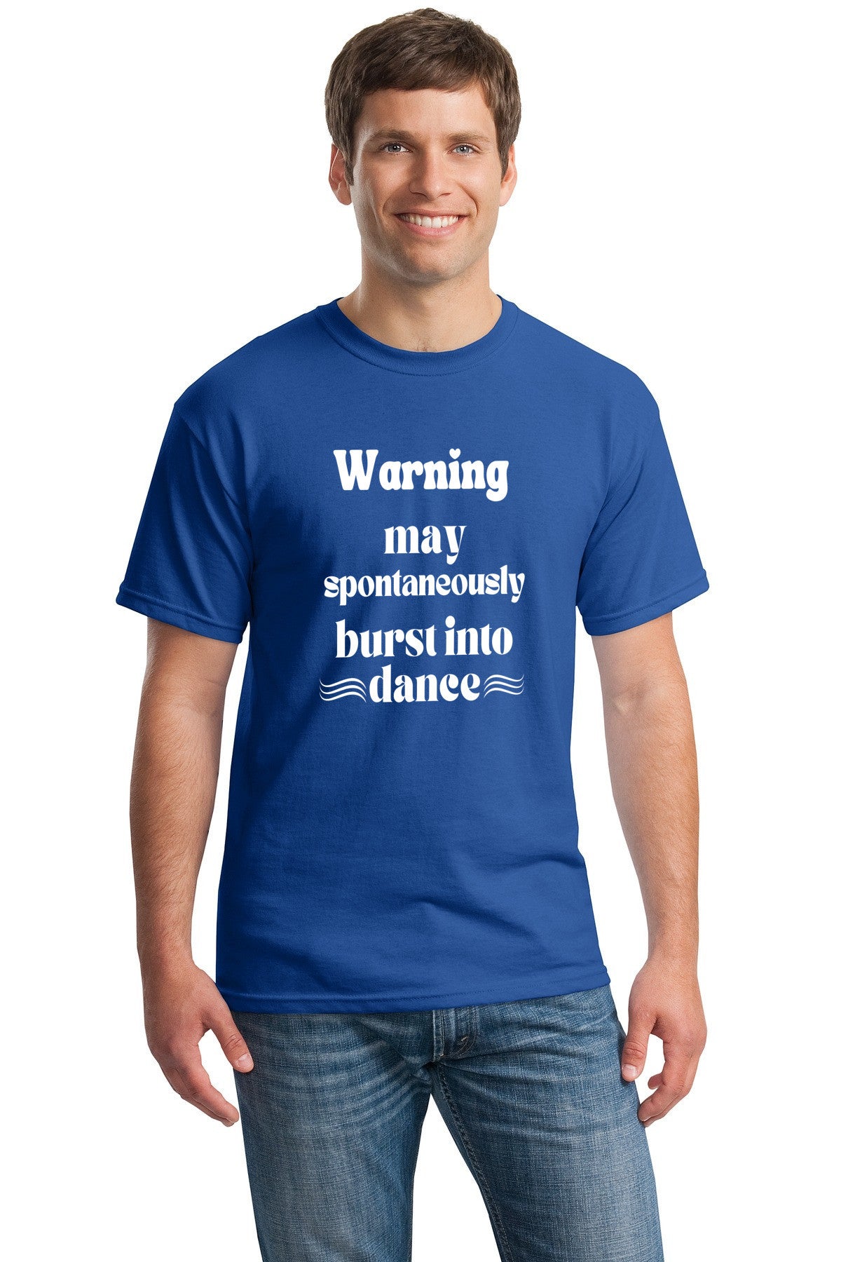 Funny dance warning Unisex Gildan 5000 Heavy Cotton T-shirt | Warning, may spontaneously burst into dance| free shipping to USA