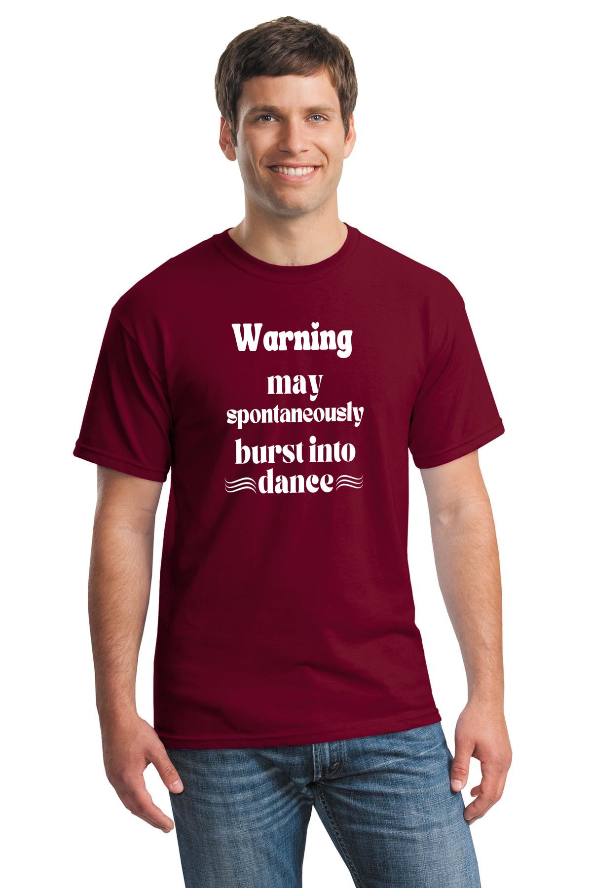 Funny dance warning Unisex Gildan 5000 Heavy Cotton T-shirt | Warning, may spontaneously burst into dance| free shipping to USA