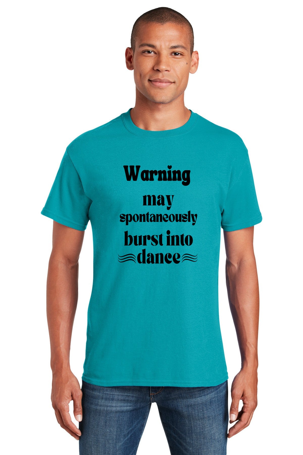 Funny dance warning Unisex Gildan 5000 Heavy Cotton T-shirt | Warning, may spontaneously burst into dance| free shipping to USA