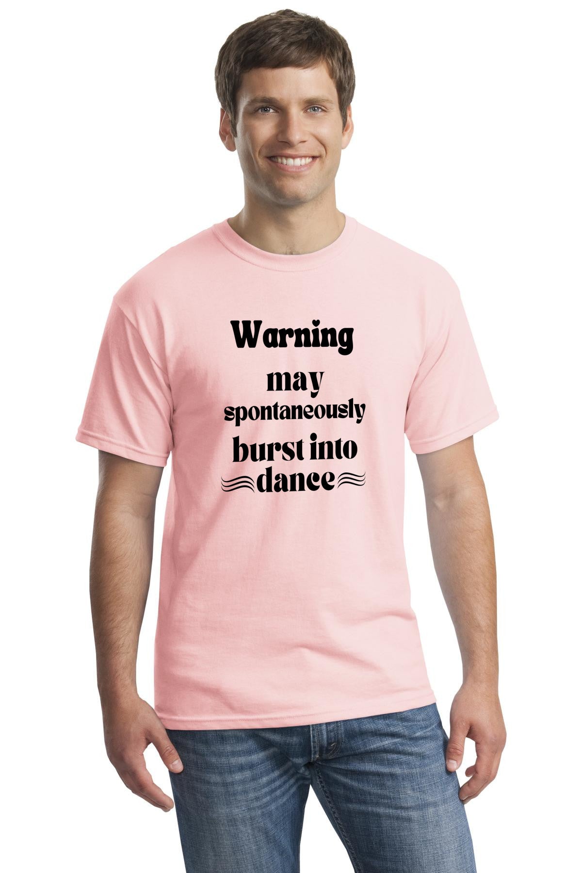 Funny dance warning Unisex Gildan 5000 Heavy Cotton T-shirt | Warning, may spontaneously burst into dance| free shipping to USA