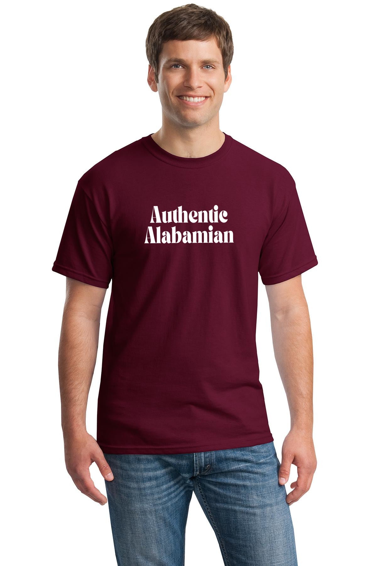 Authentic Alabamian unisex T-shirt | Show your love for Alabama | Gildan 5000 Heavy cotton shirt | free shipping to USA