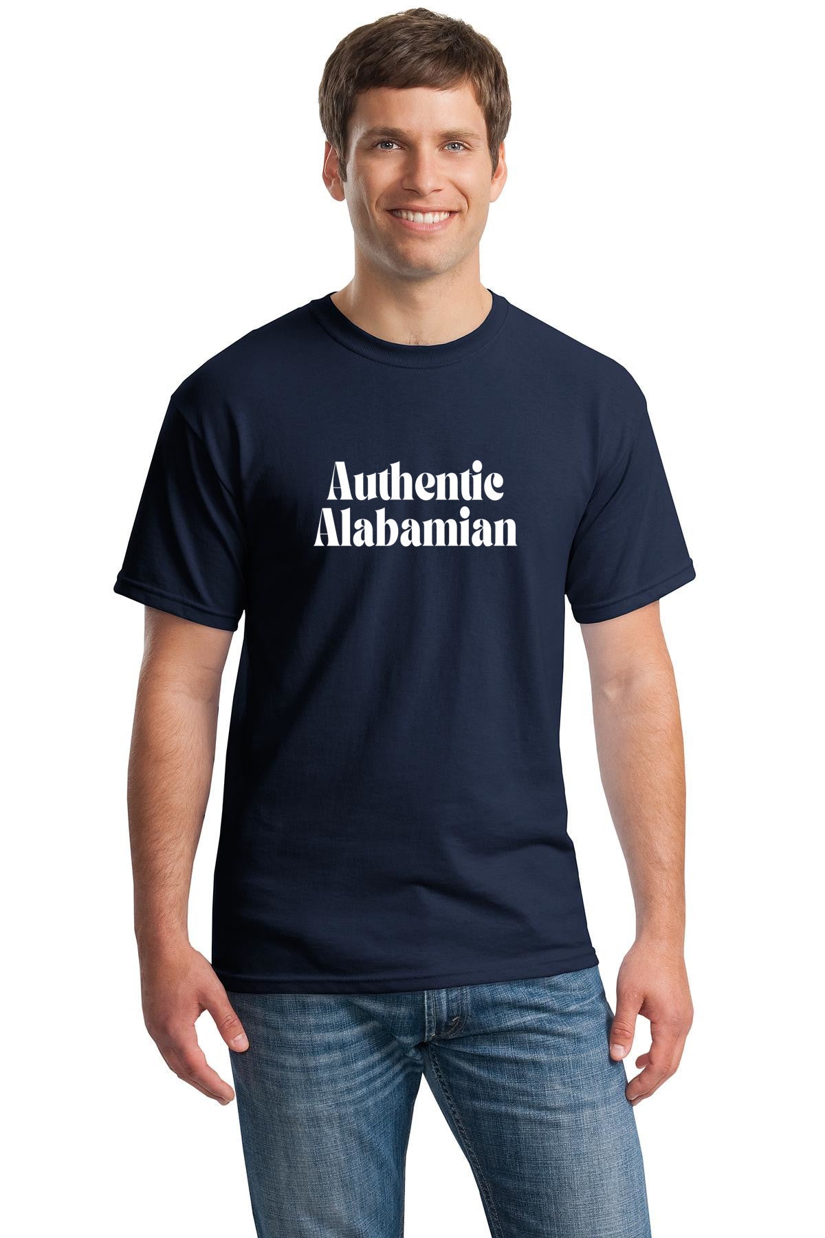 Authentic Alabamian unisex T-shirt | Show your love for Alabama | Gildan 5000 Heavy cotton shirt | free shipping to USA