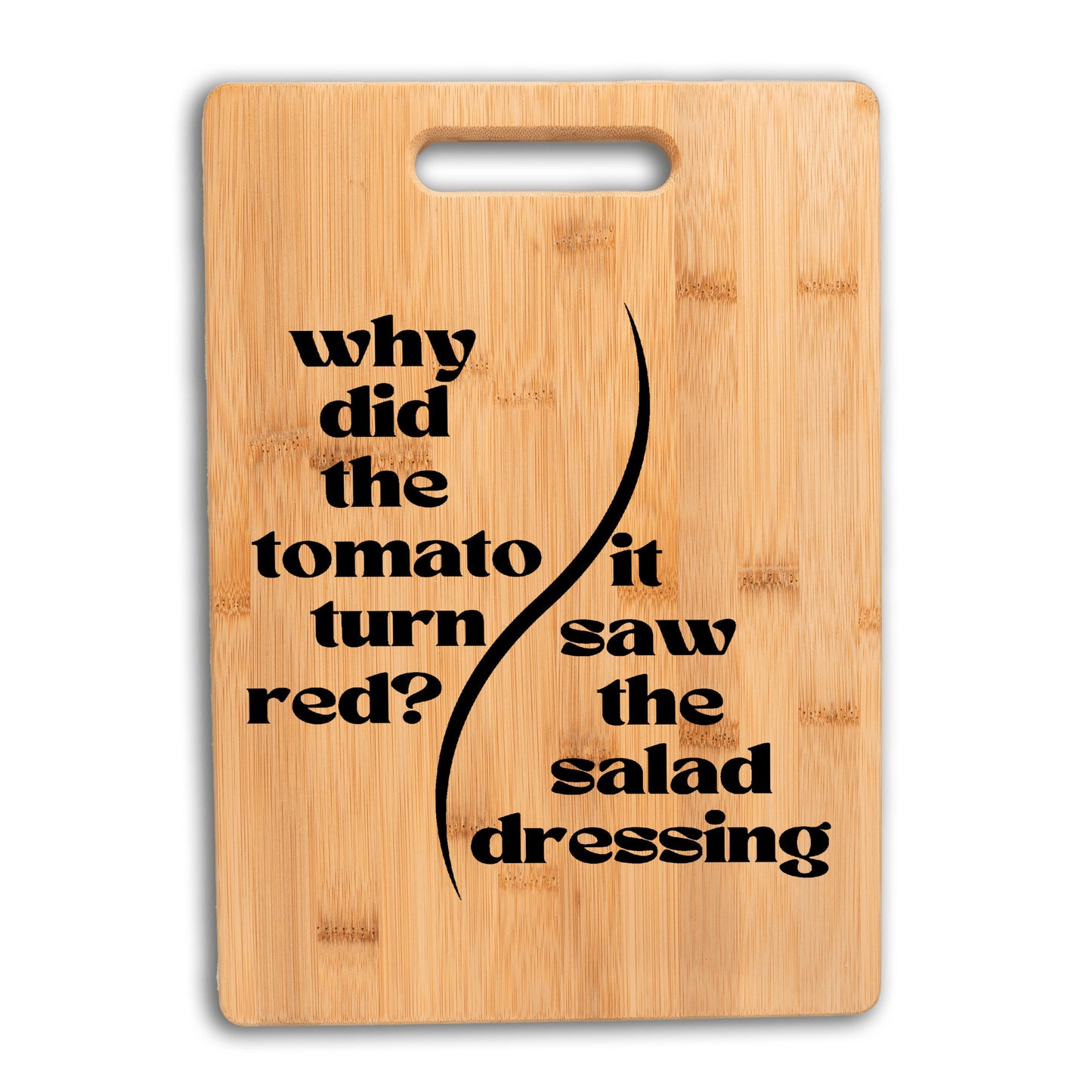 Tomato's Blush Humorous and Stylish Bamboo Cutting Board | Unique Customized Gift idea| -free shipping to USA