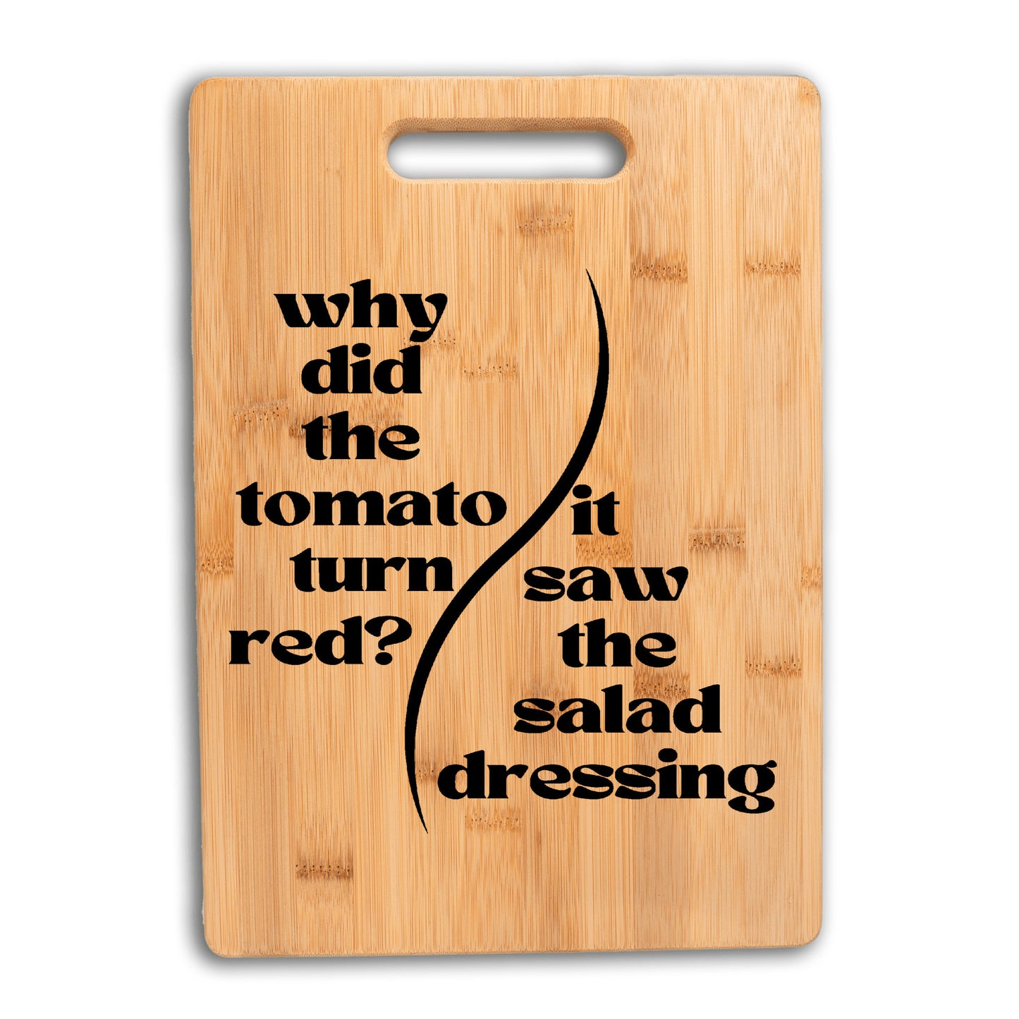 Tomato's Blush Humorous and Stylish Bamboo Cutting Board | Unique Customized Gift idea| -free shipping to USA