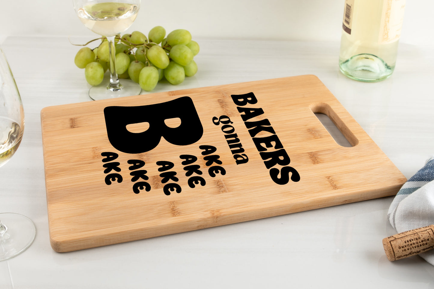 The Ultimate Baking Board | Bakers gonna bake bake bake bake bake Bamboo cutting Board | - free shipping to USA