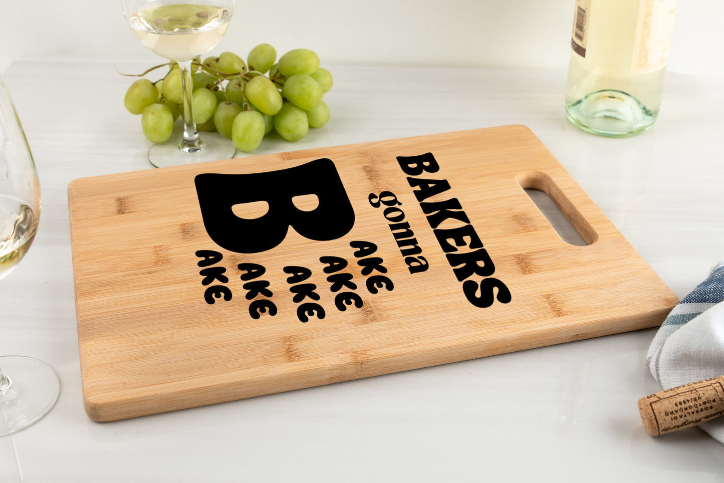 The Ultimate Baking Board | Bakers gonna bake bake bake bake bake Bamboo cutting Board | - free shipping to USA