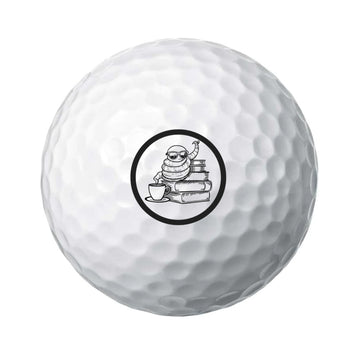 Bookworm on the Green Edition Golf Balls| Set of 6 Balls| Gift idea for Academic - free shipping to USA