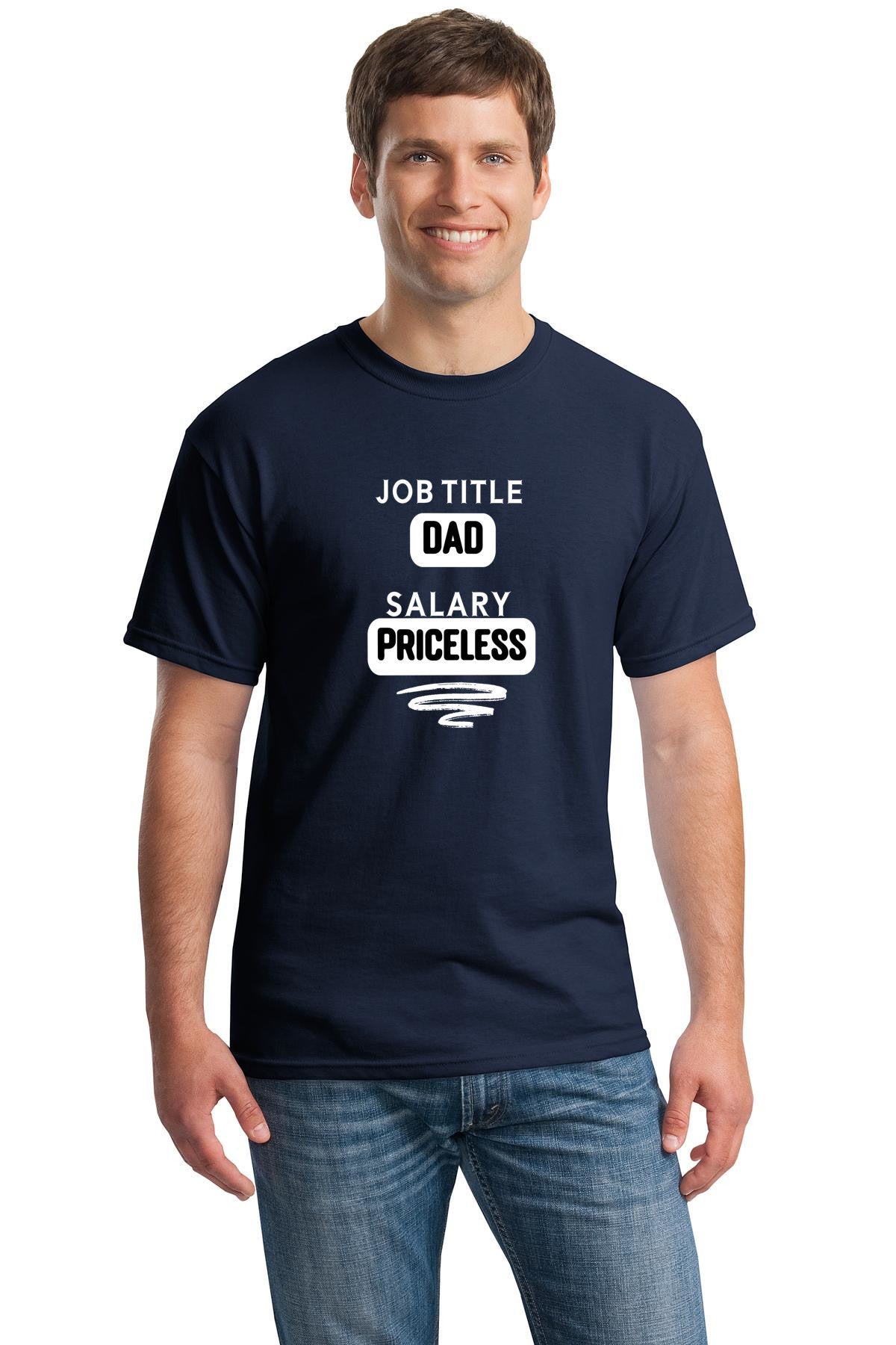 Awesome Dad Job title and salary shirt, Proud dad shirt, New dad shirt