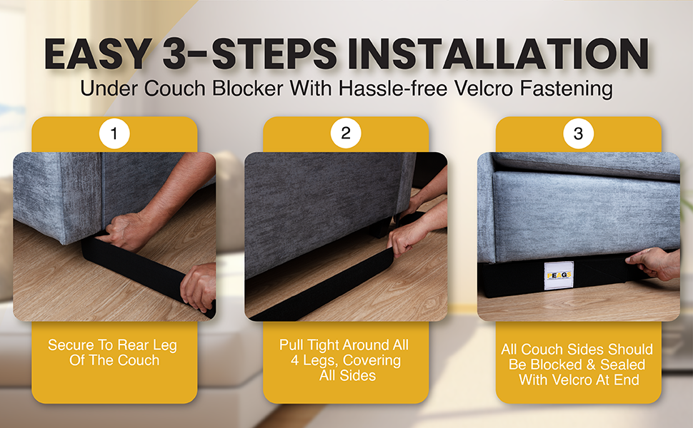 Under Couch Blocker - Velcro variation